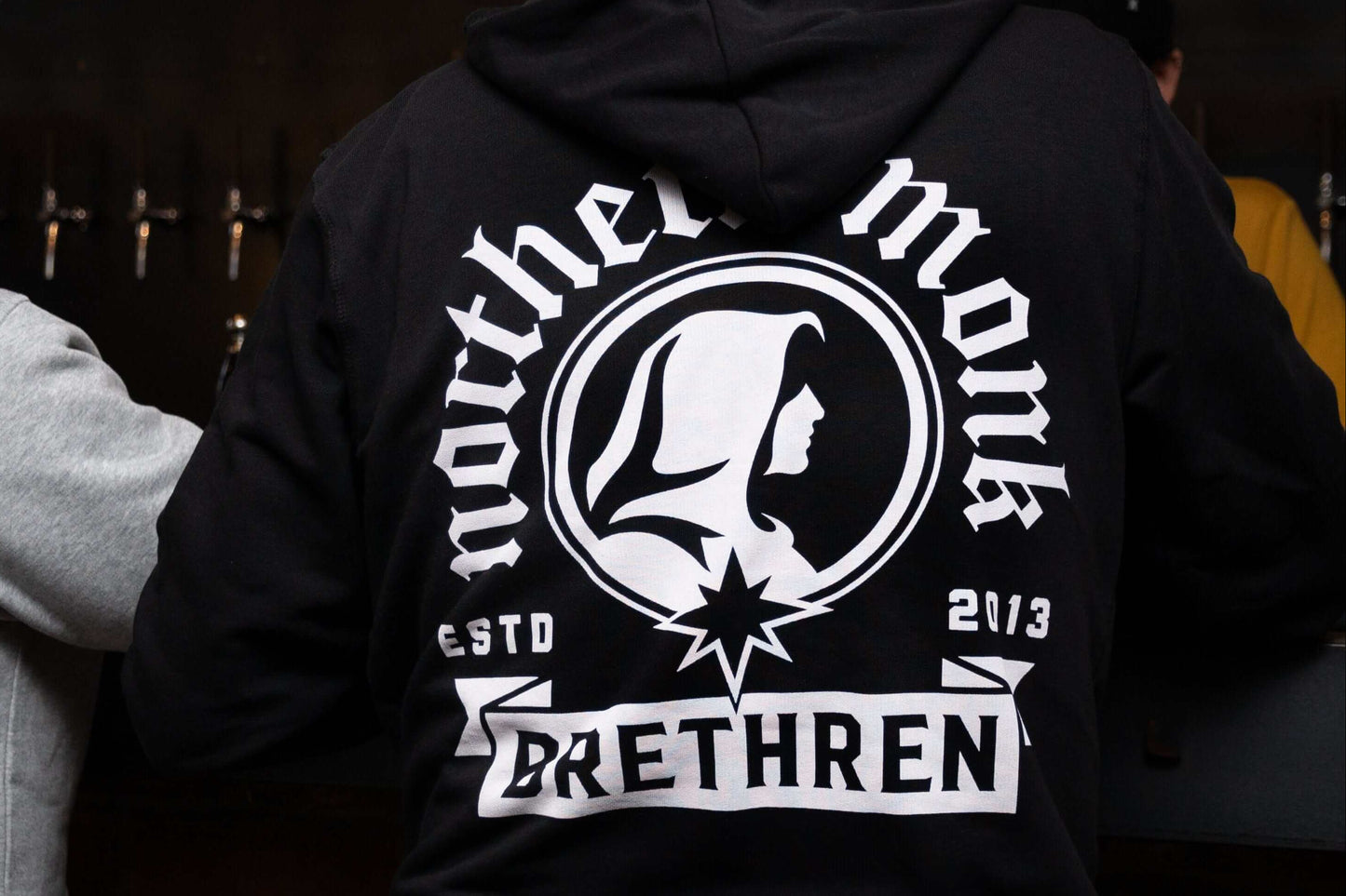 BLACK NORTHERN MONK BRETHREN ZIP HOODIE