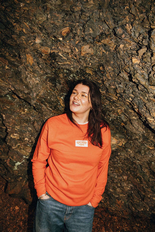 ORANGE NORTHERN MONK SWEATSHIRT
